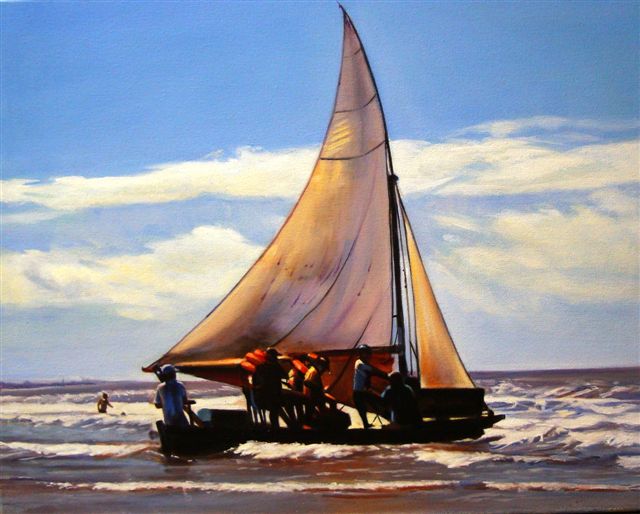 Sailboat, Natal, Brazil (16x20 inches)