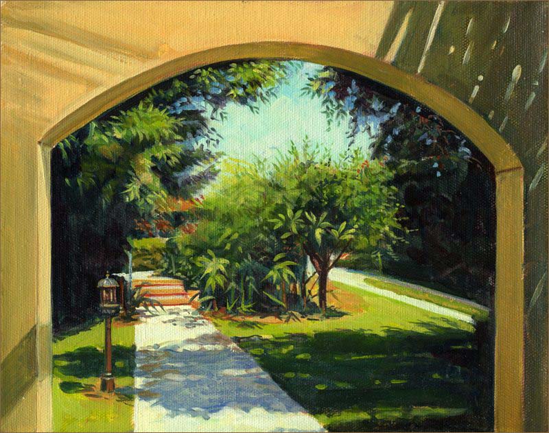 Front Yard of House, Caesarea (8x10 inches)