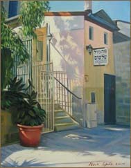 Restaurant in Alley, Jerusalem (40.6 X 50.8 cm)