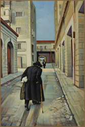 Taking the Chicken Home, Jerusalem (50.8 x 76.2 cm)