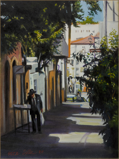 Checking the Merchandise, Jerusalem (30.5x40.6 cm)