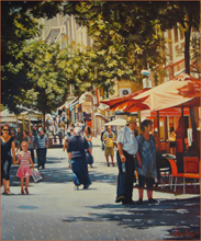 Shopping on Ben Yehuda Street (50.8x61.0 cm)