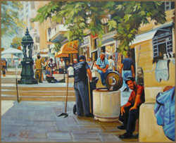 Street Cleaner, Ben Yehuda St., Jerusalem (40.6 X 50.8 cm)