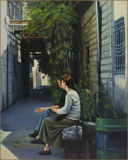 The Talk, Jerusalem (40.6 X 50.8 cm)