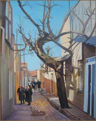 Winter in Jerusalem with Bare Tree (61.0x76.2 cm)