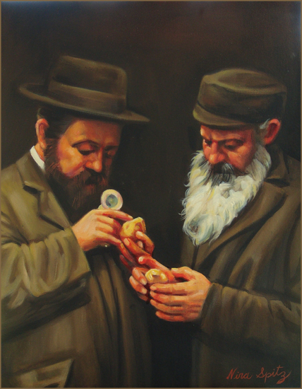 Checking the Etrog (40.6x50.8 cm)