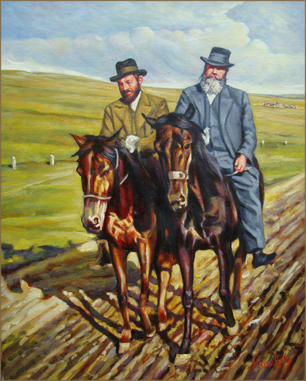 On Horses (40.6x50.8 cm)