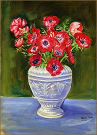 Red Anemones (8x11 inches)